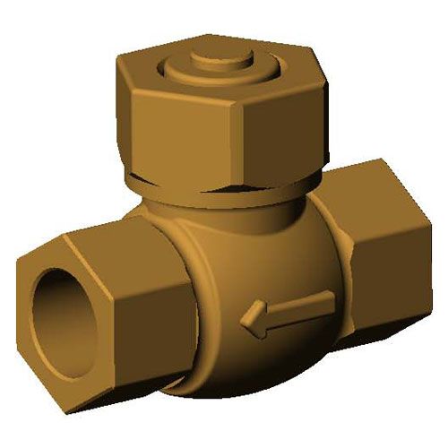 Клапан обратный подъёмный CS2143 Ду8, уплотнение: PTFE - Tecofi