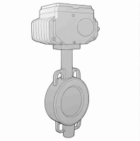 Дисковый затвор VPI4448-230AR60EP0250 Tecofi Ду250 Ру16