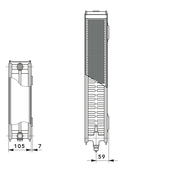 Стальной панельный радиатор Profil Ventil 22KV 300x400 - Vogel&Noot