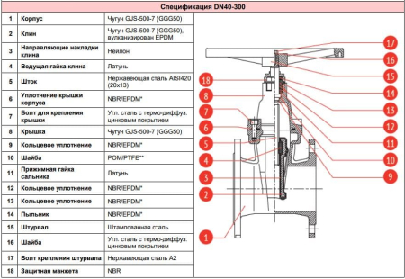 Задвижка 101-200-16 Rushwork Ду200 Ру16