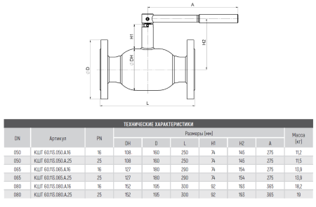 Кран КШТ 60.113.065.А.16 Broen Ду65 Ру16