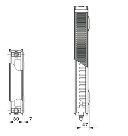 Стальной панельный радиатор Profil Ventil 21KV 300x400 - Vogel&Noot