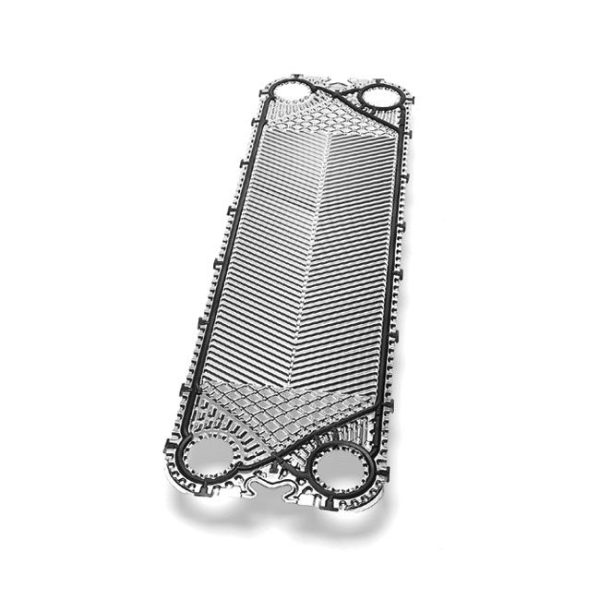 Пластина канальная для теплообменника M10-B (без уплотнения), тип канала H, толщина 0,5 мм, материал - сталь 316, 4 отверстия - Alfa Laval
